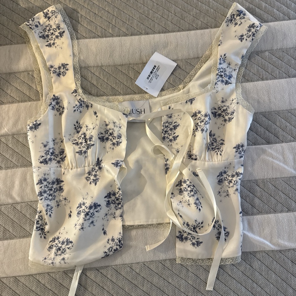 Blush silk top